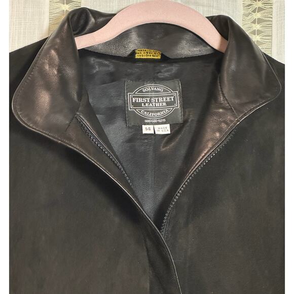 VTG Leather Jacket 1980s Solvang First Street Leather Lambskin Suede XL Designer - Picture 2 of 15